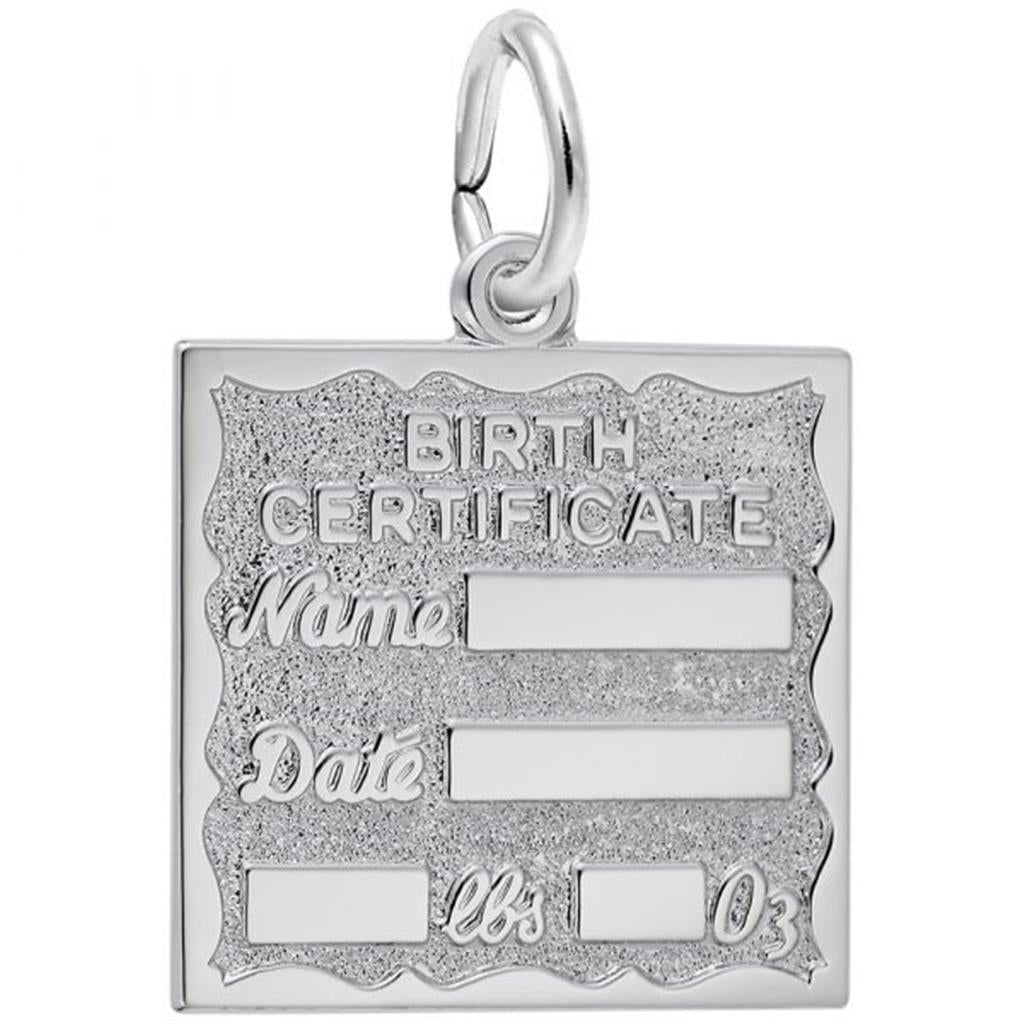 Birth Certificate Charm