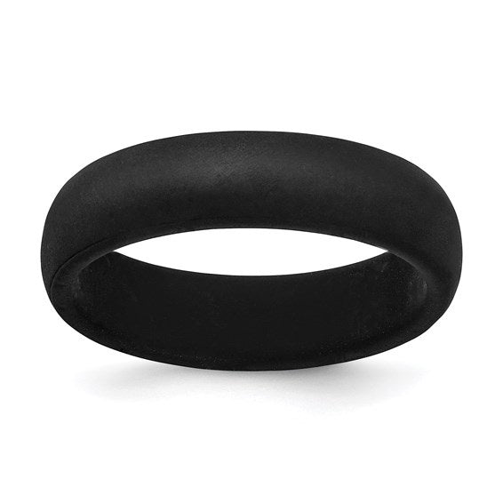 Silicone Black Domed Band