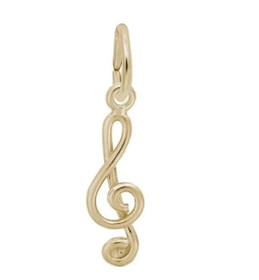 GP Sterling Silver Treble Clef Charm