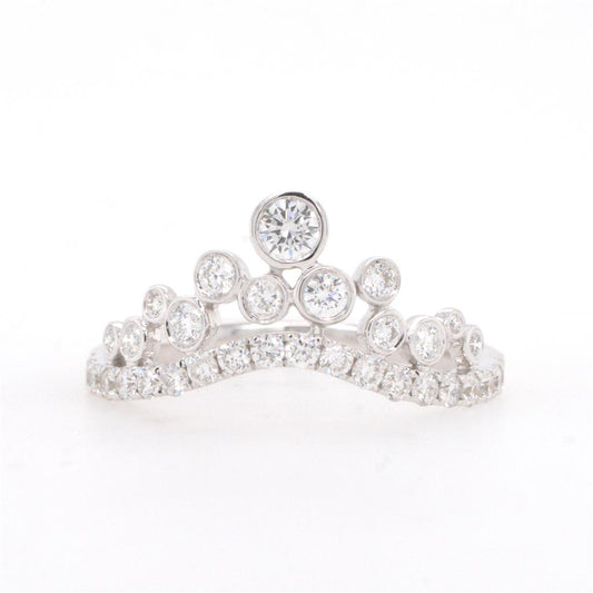 14K White Gold Diamond Tiara Band