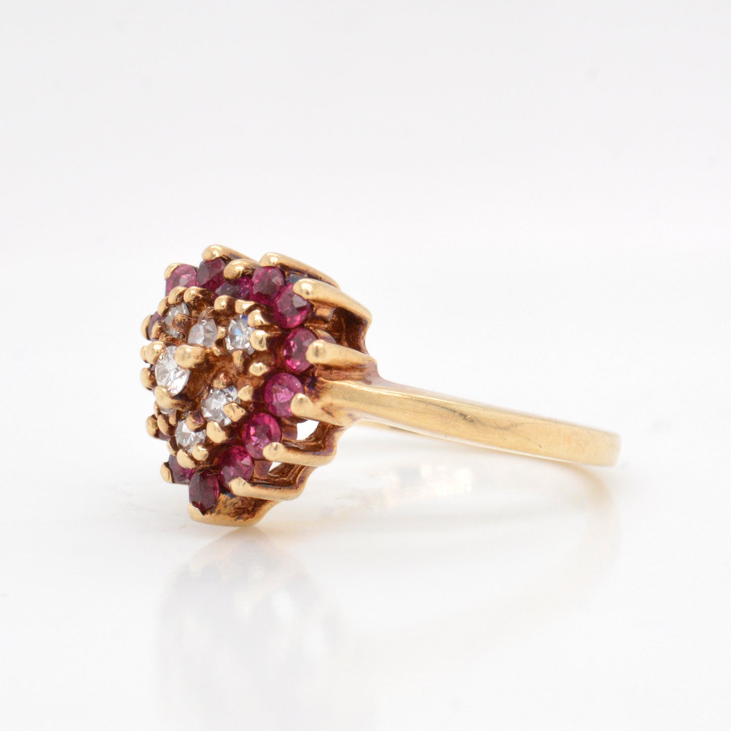 Yellow Gold Ruby 'Heart' Ring