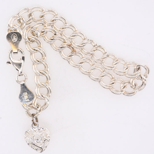925 Silver Figaro Chain Bracelet