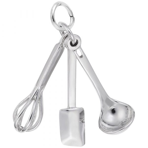 Sterling Silver Cooking Utensils Charm