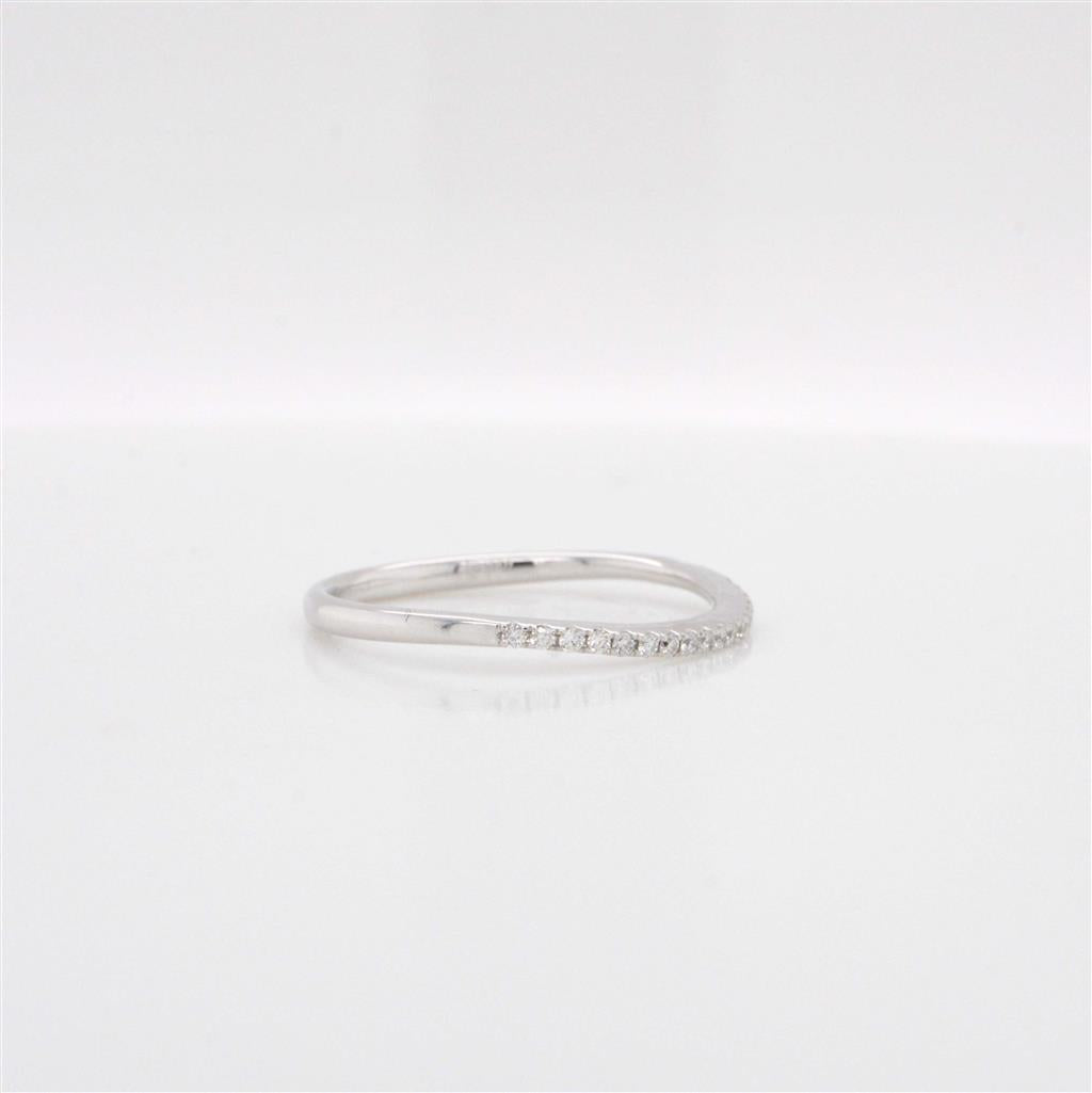 14K White Gold Diamond Band