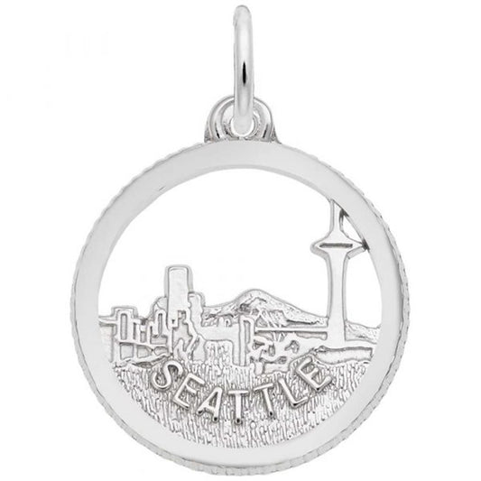 Seattle Skyline Open Disc Charm