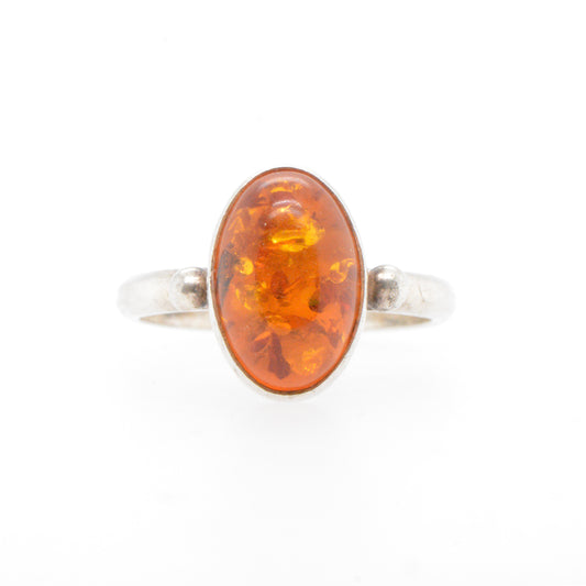 925 Silver Amber Ring