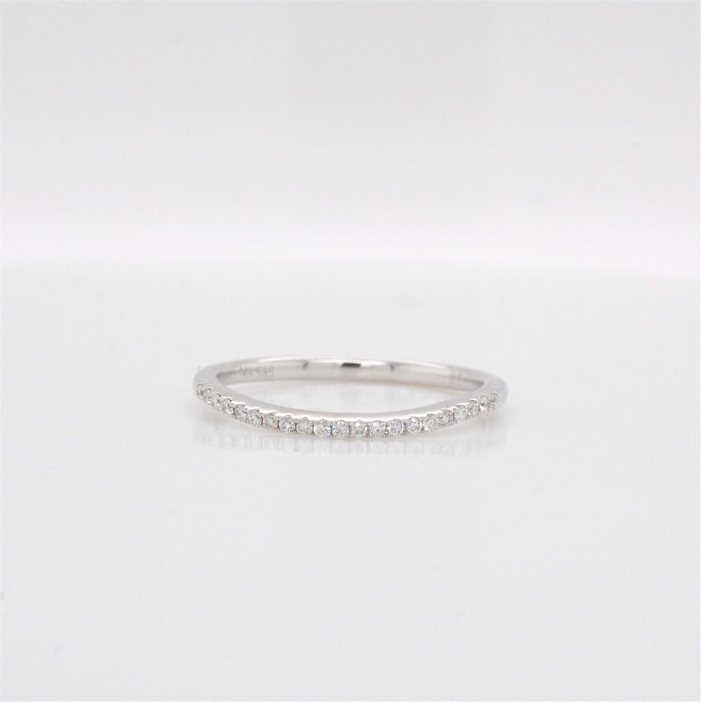 14K White Gold Diamond Band