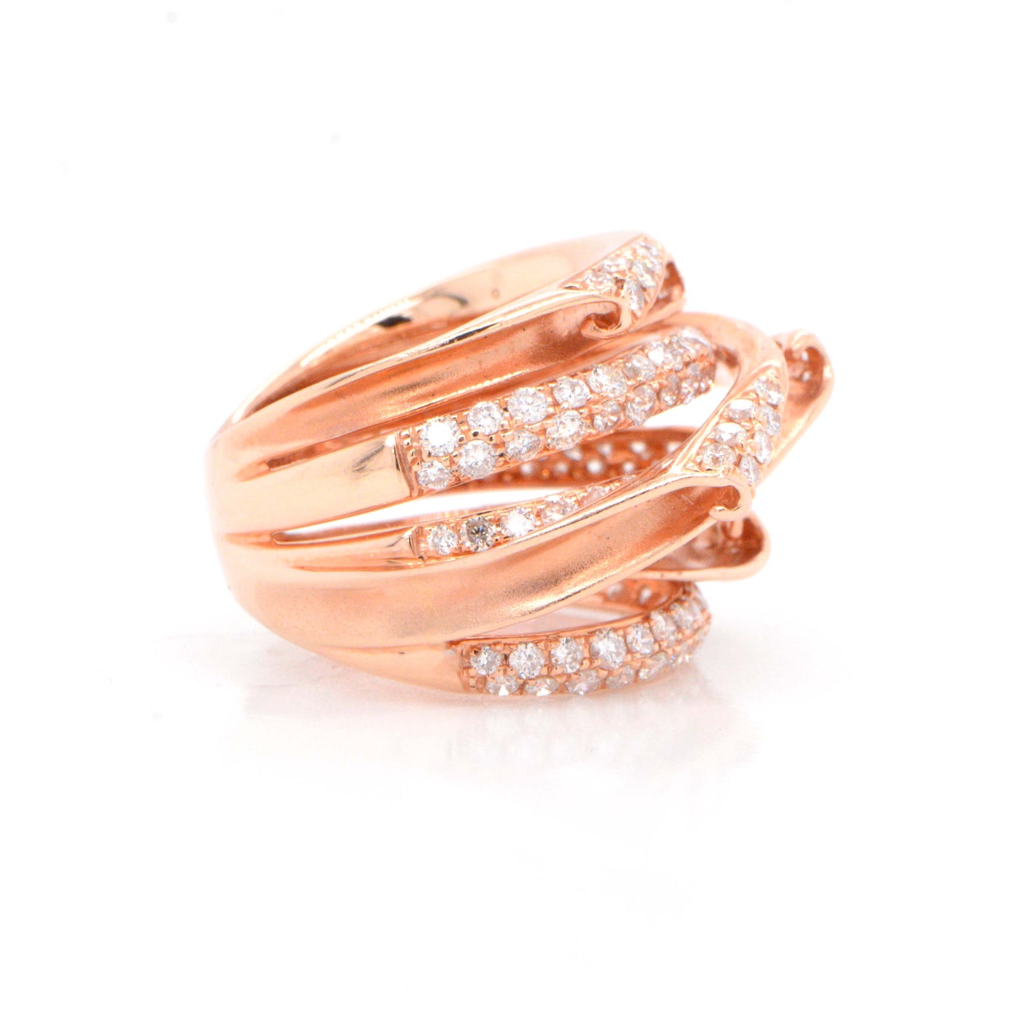 14K Rose Gold Diamond Fashion Ring