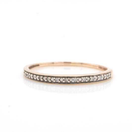 10K Rose Gold Diamond Band