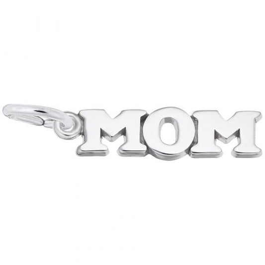 Sterling Silver Mom Charm