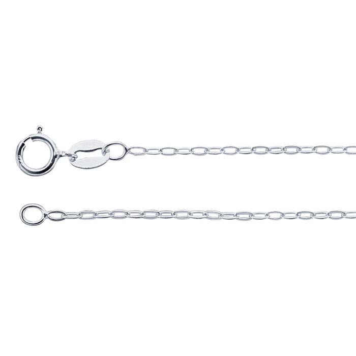 Sterling Silver Flat Oval Cable Chain
